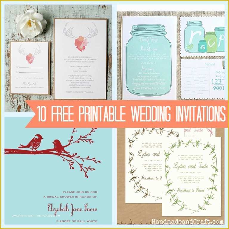 Free Printable Wedding Invitation Templates Of 10 Free Printable Wedding Invitations Diy Wedding