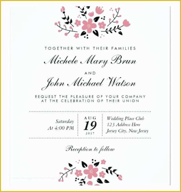 Free Printable Wedding Invitations Templates Downloads Of 85 Wedding Invitation Templates Psd Ai