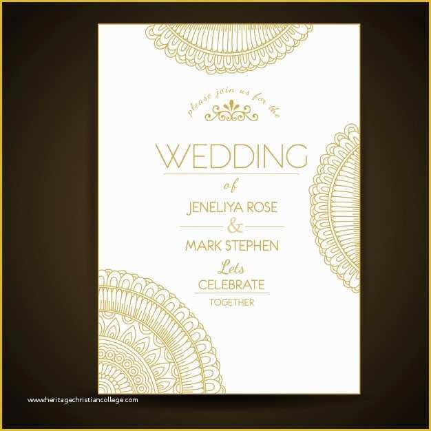 Free Printable Wedding Invitations Templates Downloads Of Elegant Wedding Invitation Template Vector