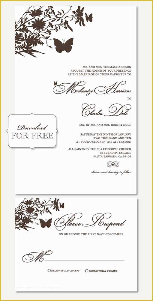 Free Printable Wedding Invitations Templates Downloads Of Free Printable Wedding Invitation Templates