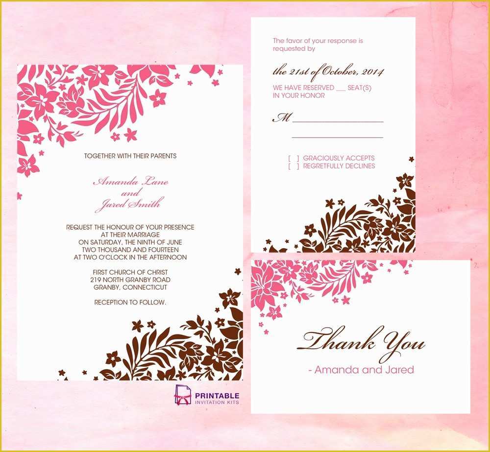 Free Printable Wedding Invitations Templates Downloads Of Wedding Invitation Templates Free