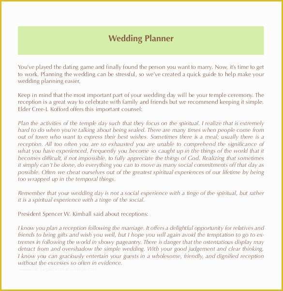 Free Printable Wedding Planning Templates Of 13 Wedding Planner Templates – Pdf Word format Download