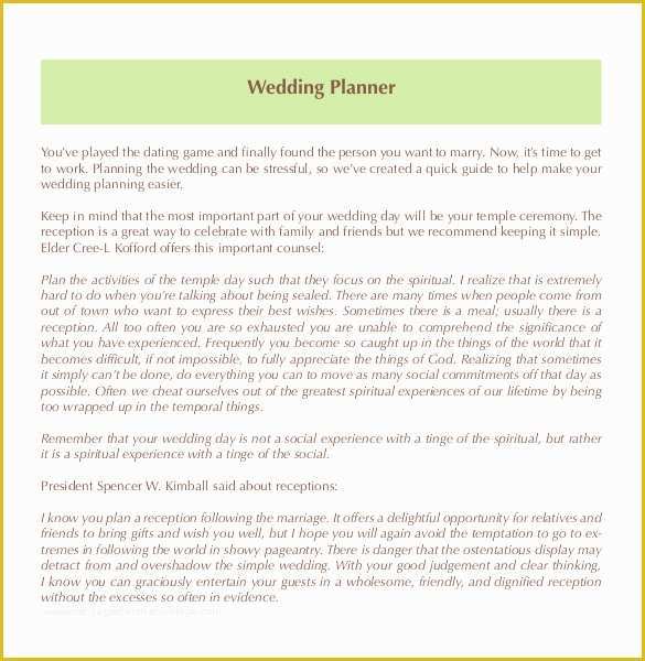 Free Printable Wedding Planning Templates Of 13 Wedding Planner Templates – Pdf Word format Download