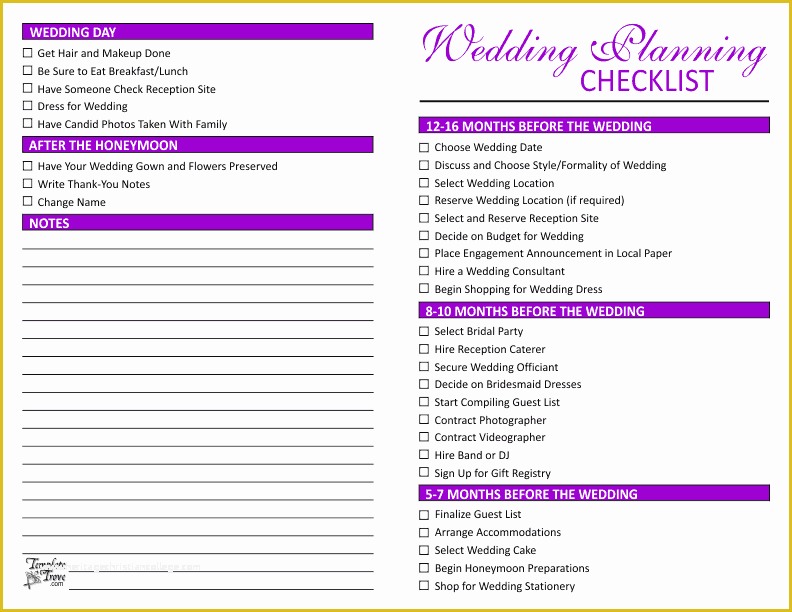 Free Printable Wedding Planning Templates Of Wedding Planning Checklist