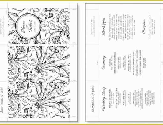 Free Printable Wedding Program Templates for Word Of Free Wedding Templates for Word