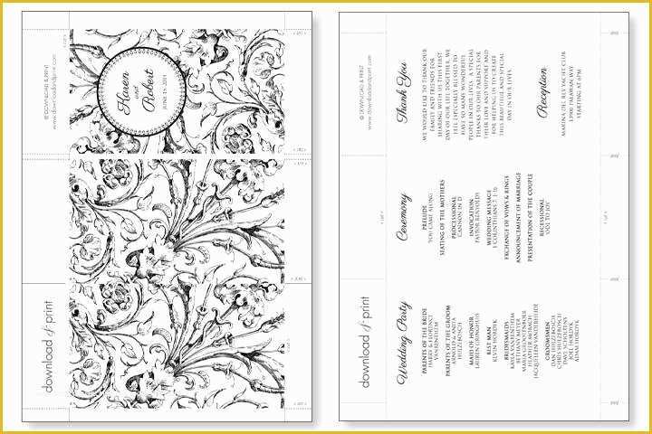 47 Free Printable Wedding Program Templates for Word