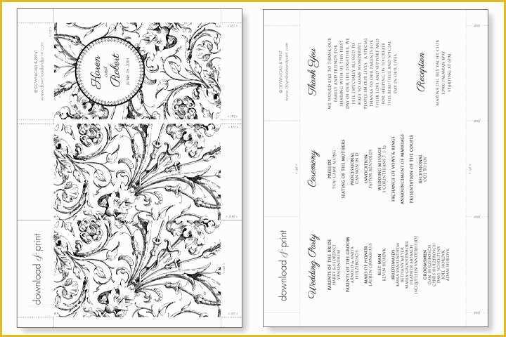 Free Printable Wedding Program Templates for Word Of Free Wedding Templates for Word