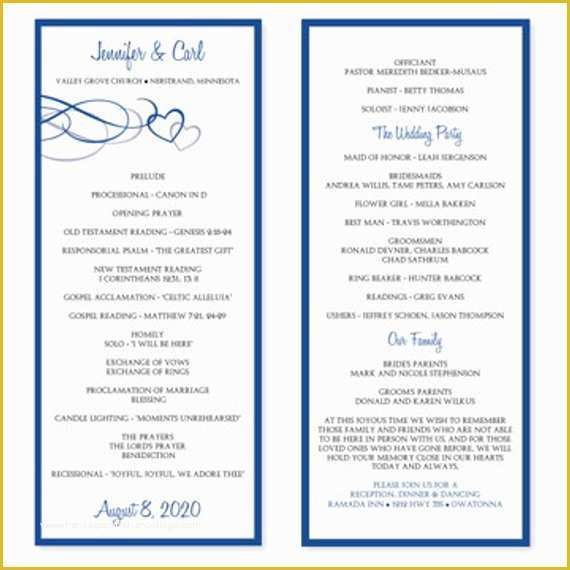 Free Printable Wedding Program Templates for Word Of Wedding Program Template Download Instantly by Karmakweddings