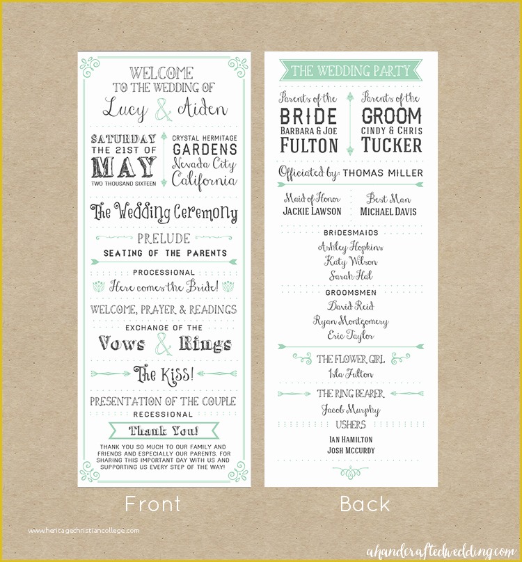 Free Printable Wedding Program Templates Of Free Printable Wedding Invitation Template