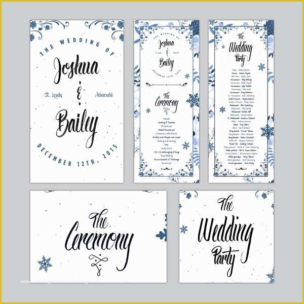 Free Printable Wedding Program Templates Of Free Wedding Program Templates 9 Free Psd Vector Ai