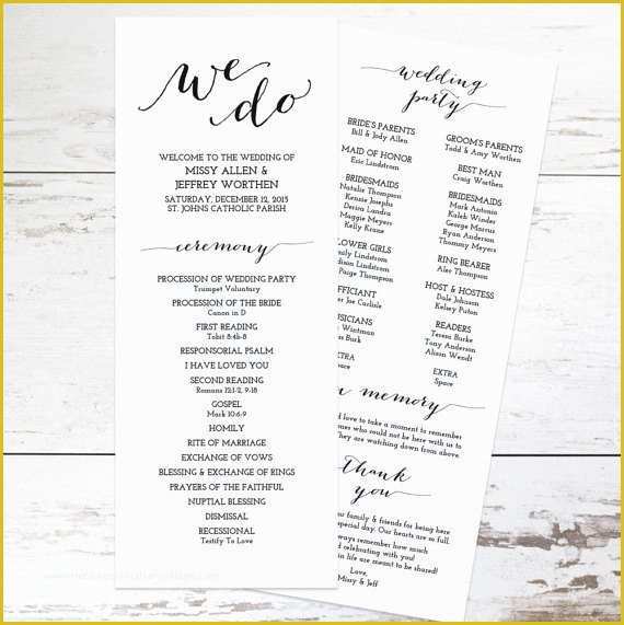 Free Printable Wedding Program Templates Of Free Wedding Program Templates