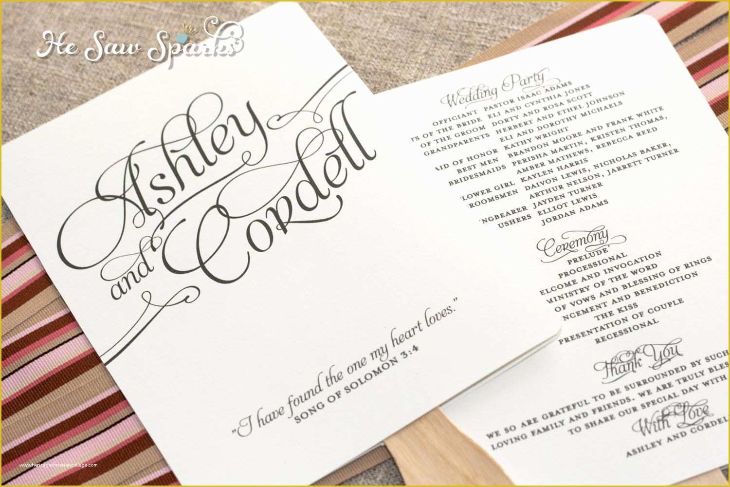 Free Printable Wedding Program Templates Of Printable Wedding Programs On Pinterest