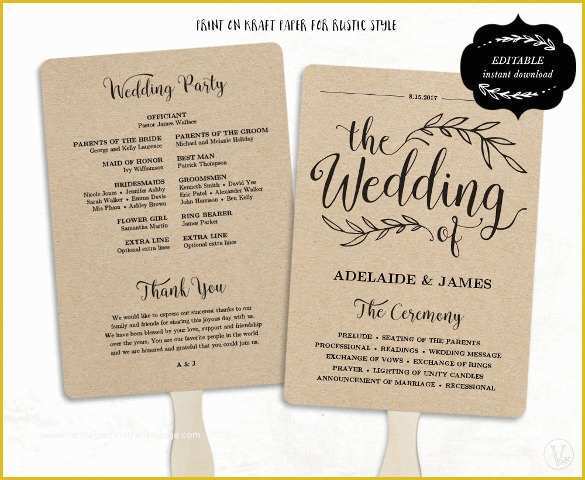 Free Printable Wedding Program Templates Of Wedding Program Template 41 Free Word Pdf Psd