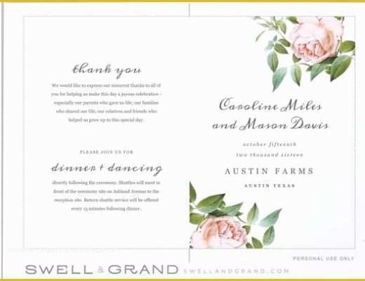 Free Printable Wedding Program Templates Of Wedding Program Templates – 15 Free Word Pdf Psd