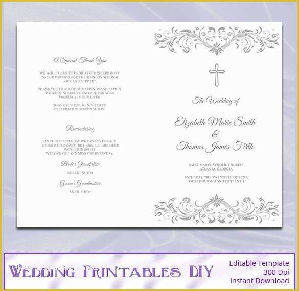 Free Printable Wedding Program Templates Word Of 67 Wedding Program Template Free Word Pdf Psd