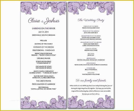 Free Printable Wedding Program Templates Word Of the Gallery for Free E Page Wedding Program