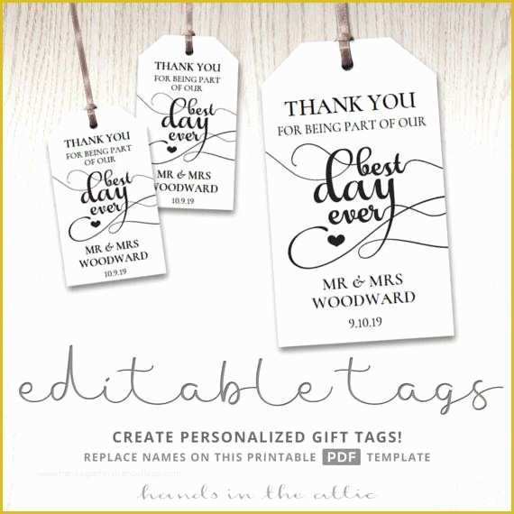 Free Printable Wedding Thank You Tags Templates Of 116 Best Party Gift & Favor Tags Images On Pinterest