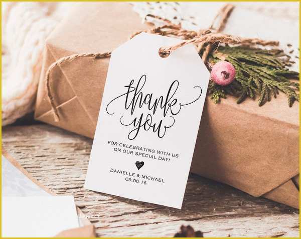 Free Printable Wedding Thank You Tags Templates Of 9 Thank You Gift Tags Psd Vector Eps