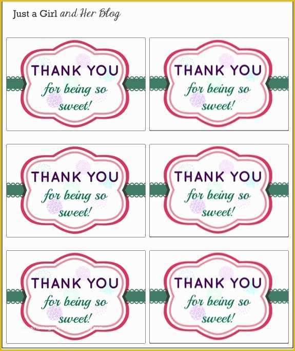 Free Printable Wedding Thank You Tags Templates Of A Sweet and Simple Thank You Gift with Free Printable