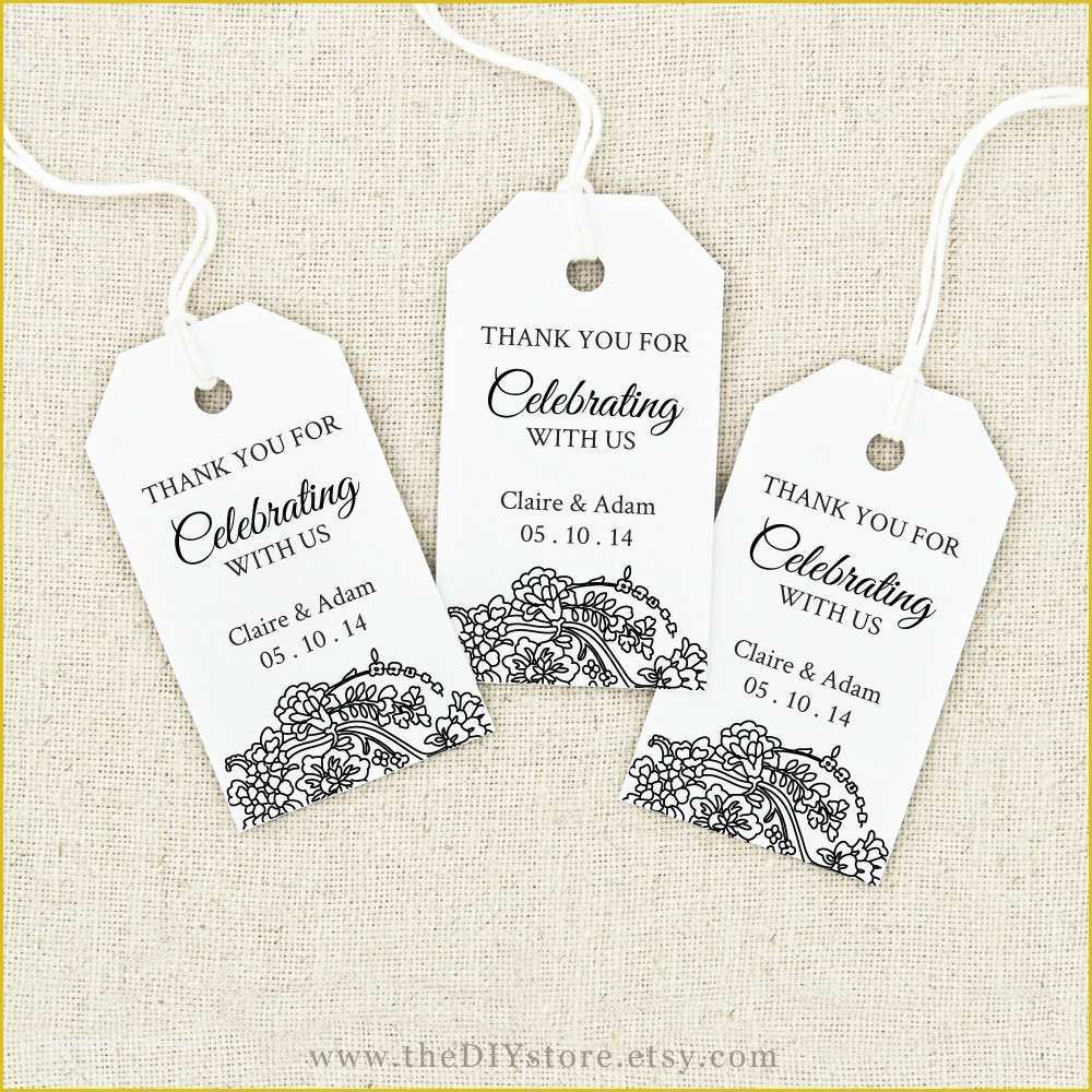 Free Printable Wedding Thank You Tags Templates Of Favor Tag Printable