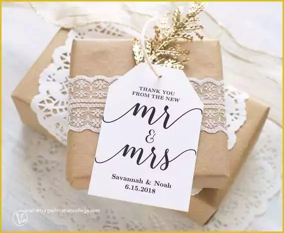 56 Free Printable Wedding Thank You Tags Templates