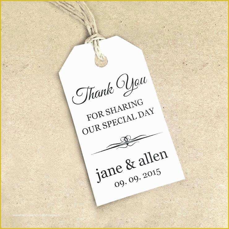 Free Printable Wedding Thank You Tags Templates Of Free Printable Thank You Tags Template Wedding Templates