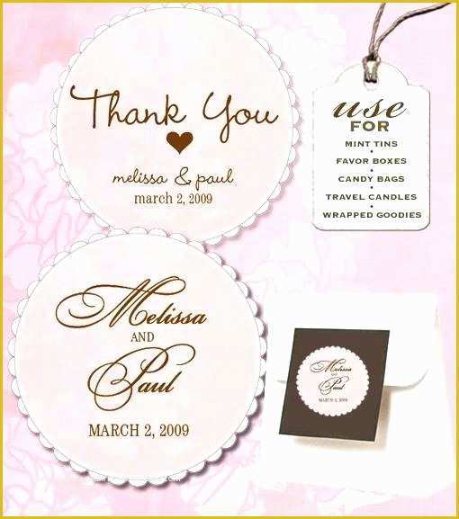 Free Printable Wedding Thank You Tags Templates Of Free Printable Wedding Thank You Tags Round Sticker