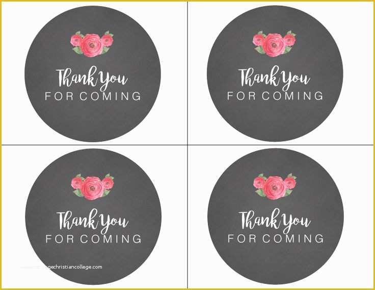 Free Printable Wedding Thank You Tags Templates Of Personalized Wedding Favor Circle Label Stickers for Party