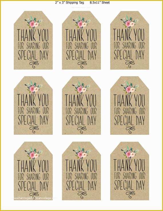 Free Printable Wedding Thank You Tags Templates Of Printable Wedding Favor Tags Thank You Printable Tags
