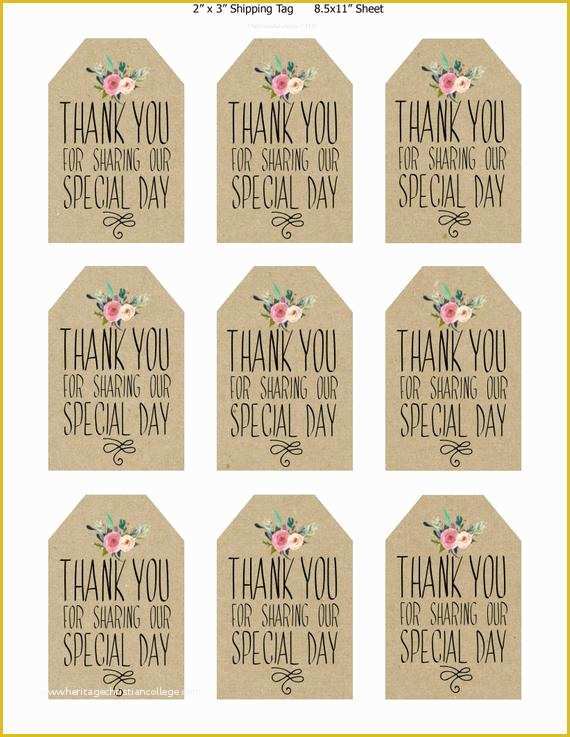 Free Printable Wedding Thank You Tags Templates Of Printable Wedding Favor Tags Thank You Printable Tags