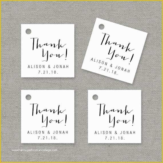 Free Printable Wedding Thank You Tags Templates Of Thank You Tag Template Printable Wedding Favor Tags