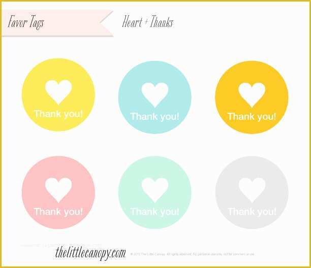 Free Printable Wedding Thank You Tags Templates Of the Little Canopy – Artsy Weddings In Weddings