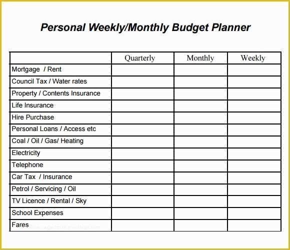 Free Printable Weekly Budget Template Of 8 Weekly Bud Samples Pdf Word