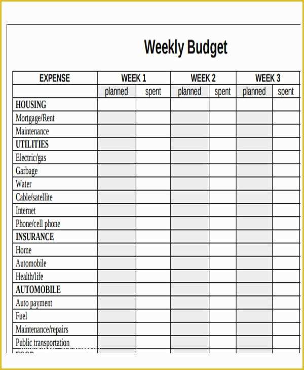 Free Printable Weekly Budget Template Of Bud Calendar Template