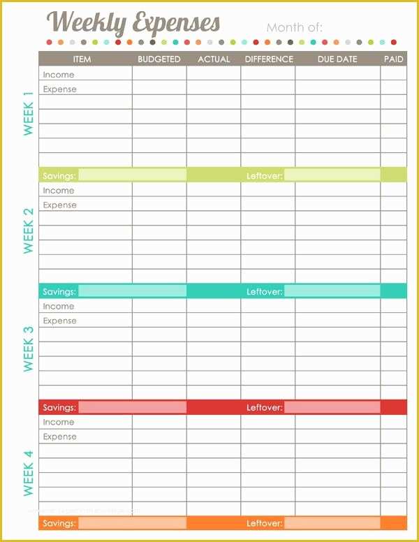 Free Printable Weekly Budget Template Of Debt Free Living Quotes Money
