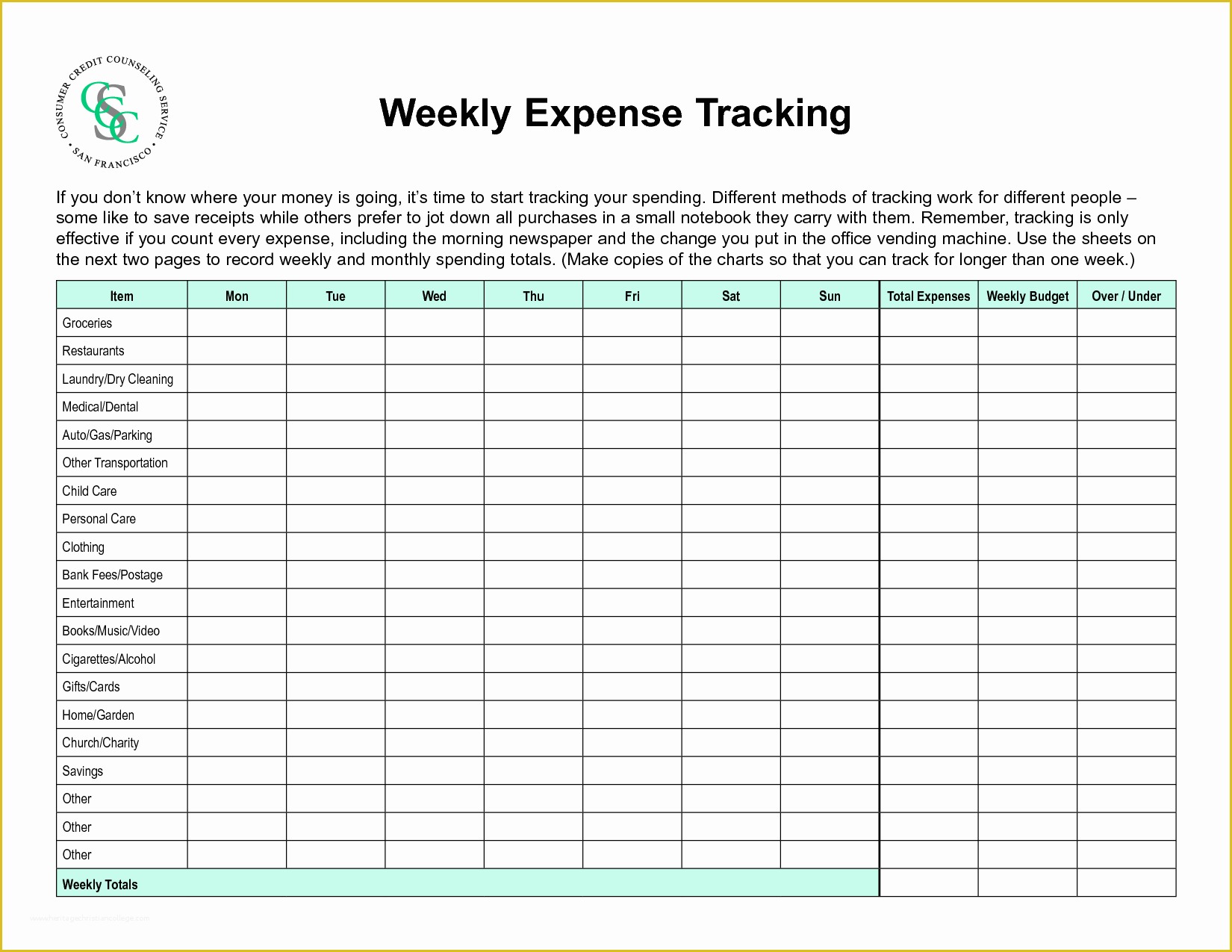 Free Printable Weekly Budget Template Of Free Printable Bi Weekly Bud Sheet 5 Best Images Of