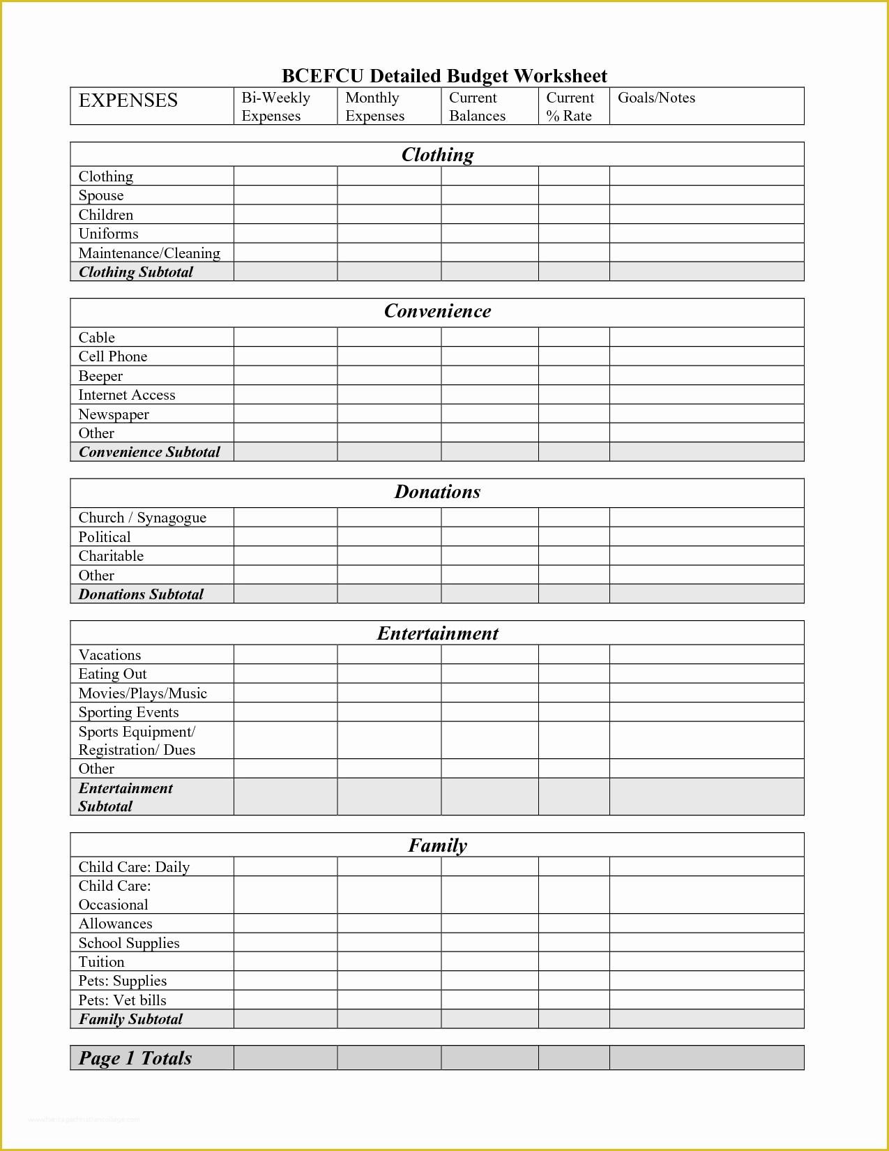 Free Printable Weekly Budget Template Of Free Printable Bi Weekly Bud Worksheet 8 Best Images