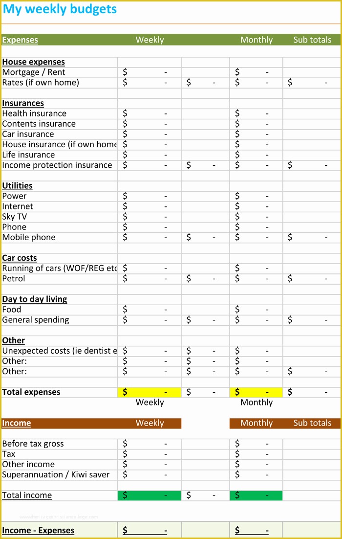 Free Printable Weekly Budget Template Of Weekly Bud Spreadsheet Bud Templates