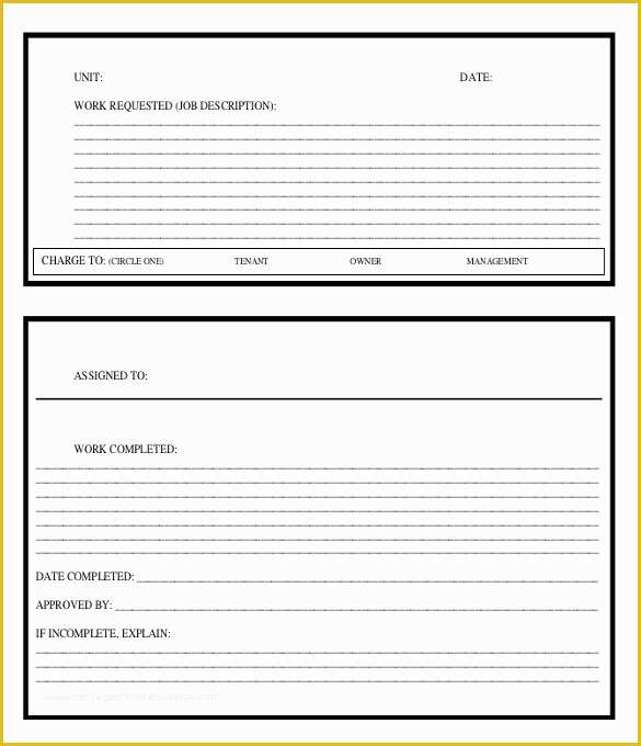 Free Printable Work order Template Of 28 Blank order Templates – Free Sample Example format