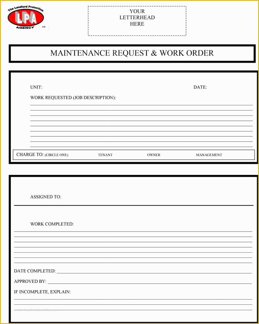 Free Printable Work order Template Of 40 order form Templates [work order Change order More]