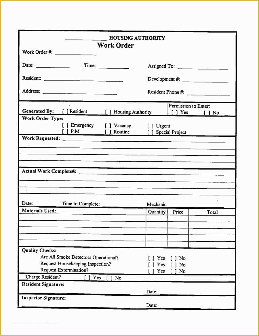 Free Printable Work order Template Of 40 order form Templates [work order Change order More]