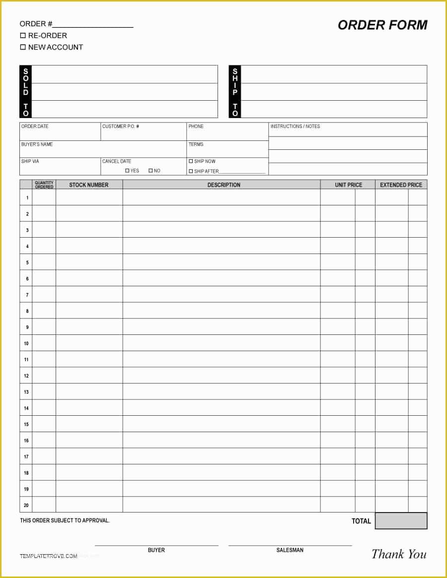 Free Printable Work order Template Of 40 order form Templates [work order Change order More]