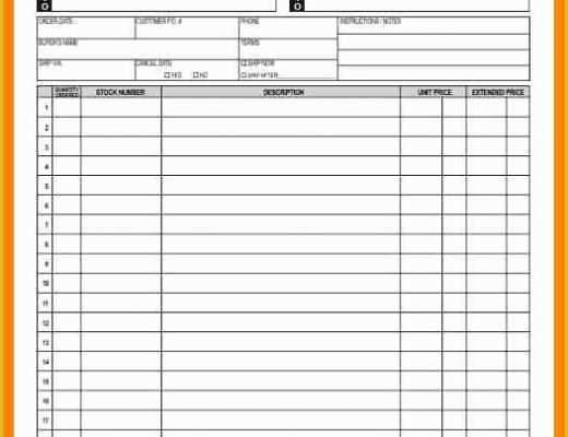 Free Printable Work order Template Of Free Printable Work order Template