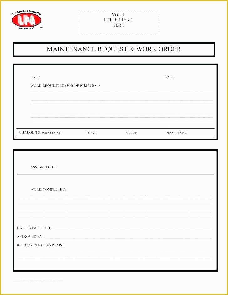 Free Printable Work order Template Of Job Work order Template