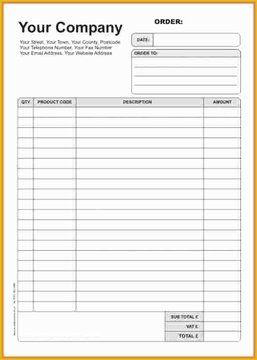 Free Printable Work order Template Of order Sheet Template – Emmamcintyrephotography