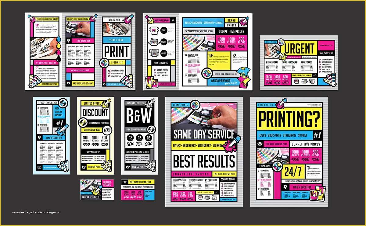 Free Printing Press Website Templates Of Free Print Shop Templates for Local Printing Services