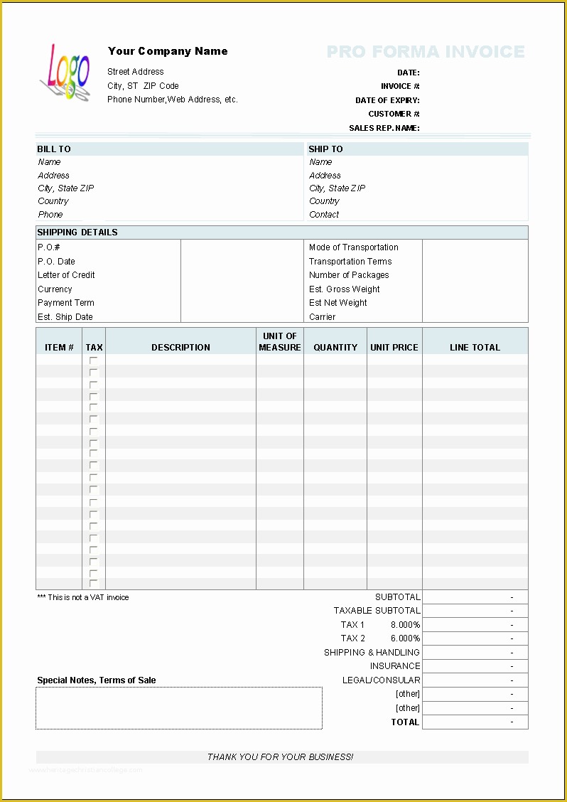 Free Pro forma Template Of 15 Microsoft Office Invoice Template