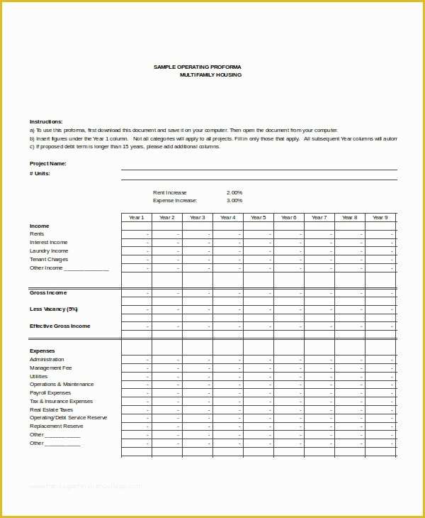 Free Pro forma Template Of Pro forma Template 9 Free Word Excel Pdf Documents