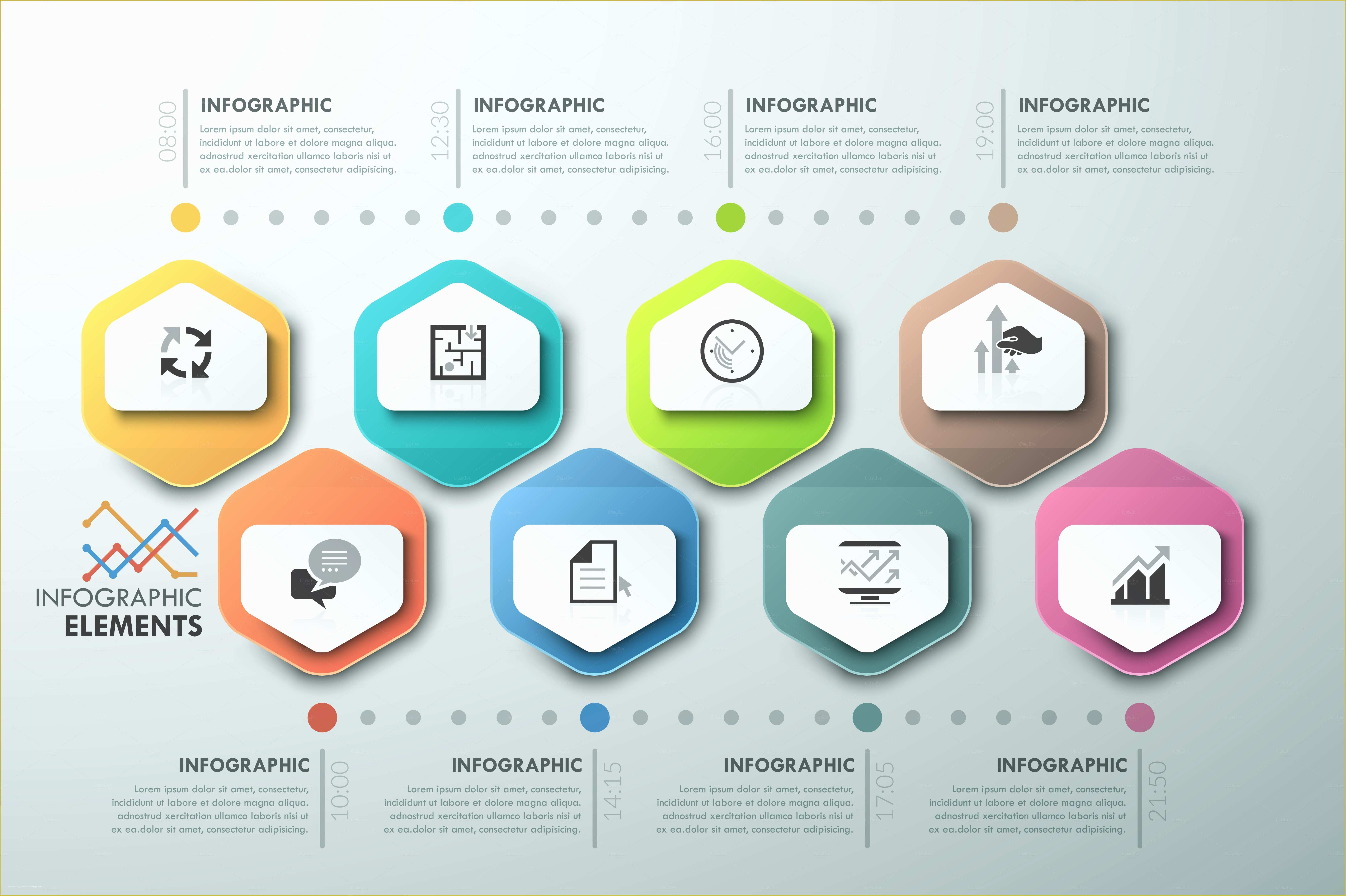 Free Process Flow Template Of Modern Infographic Process Template Presentation