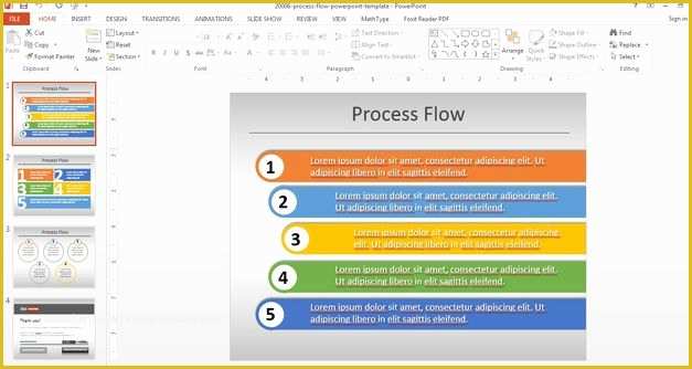Free Process Flow Template Of Process Flow Template Powerpoint Free Powerpoint Process